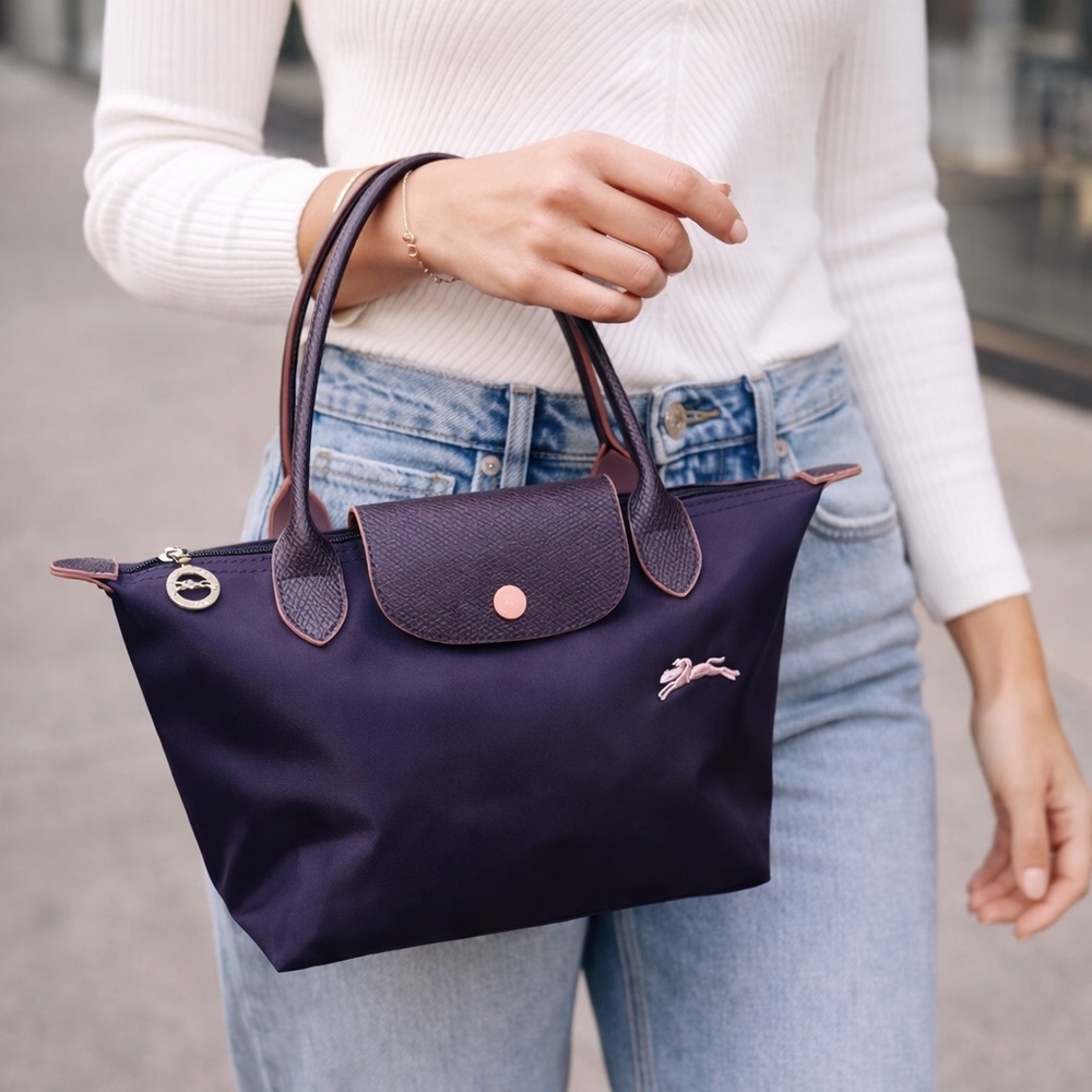 Authentic Longchamp mini Elegant Navy Blue Tote Bag